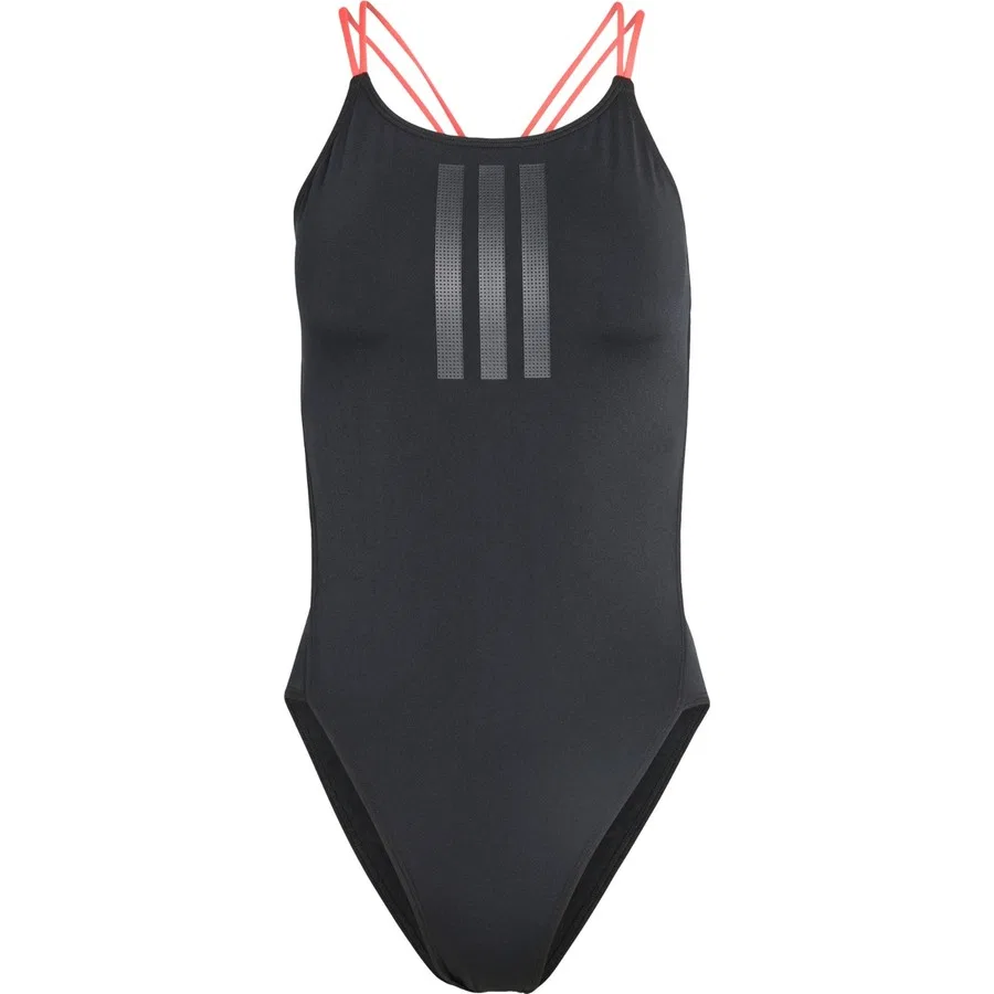 Женский слитный купальник с завязкой на спине Ripstream 3-Stripes Tie Back Swimsuit, adidas, Черный — фото 3