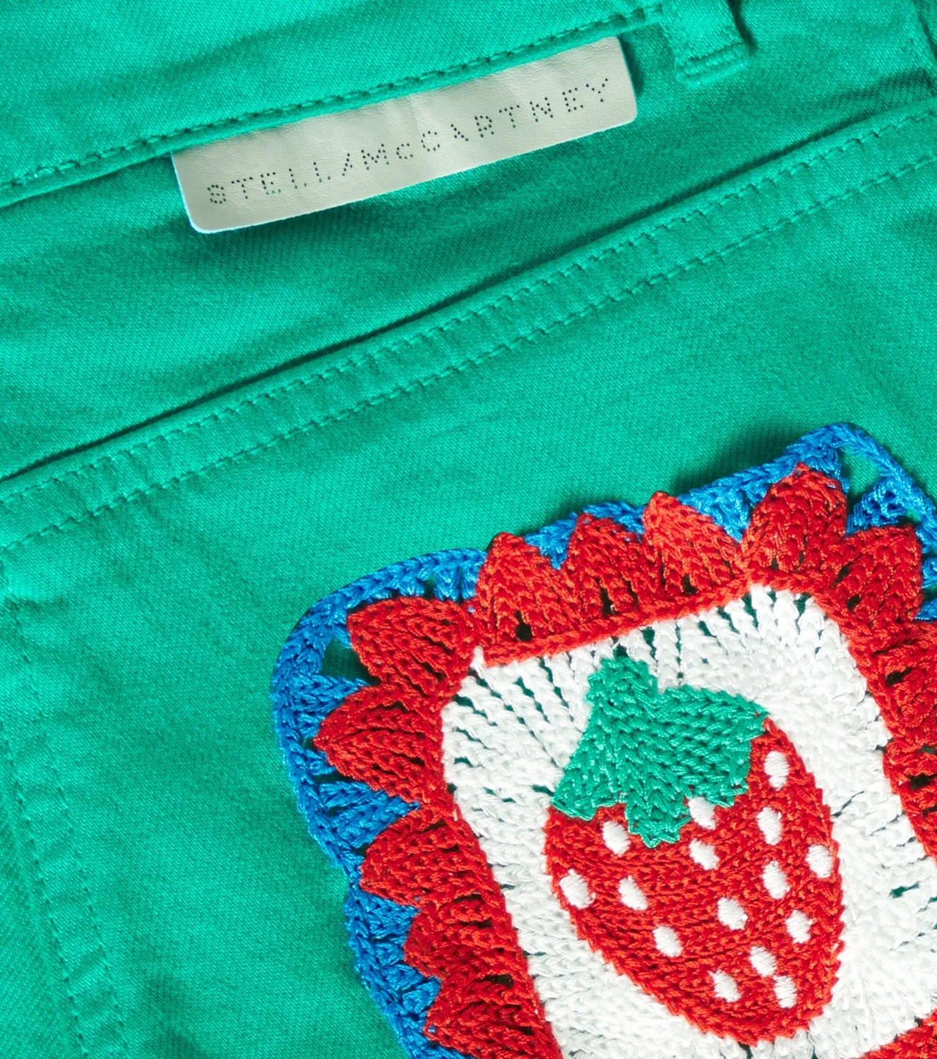 Шорты хлопковые с принтом Stella Mccartney Kids, зеленый — фото 2