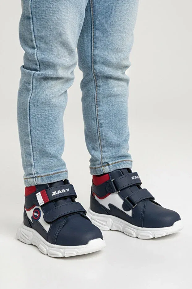 Детские ботинки для девочек на липучке Tofisa, Navy Blue — фото 2