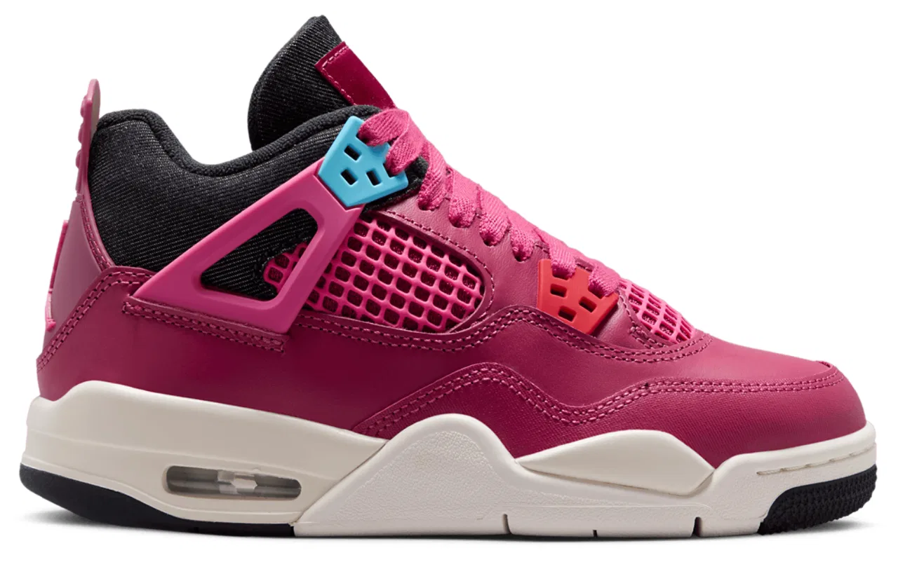 Детские кроссовки для девочек Retro 4 Jordan, цвет Black/White/Pink