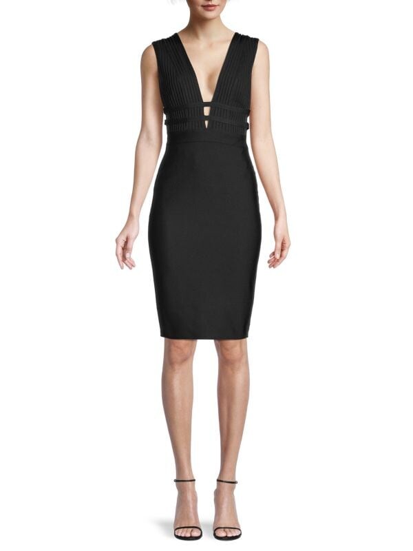 

Бандажное облегающее платье Bebe Black
