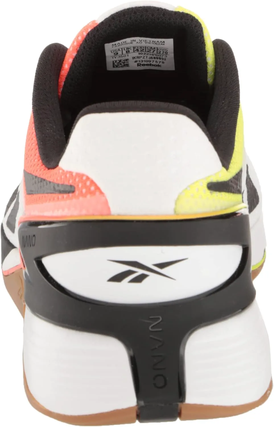 Кроссовки Reebok Nano X3 для взрослых унисекс, белый/оранжевый/желтый