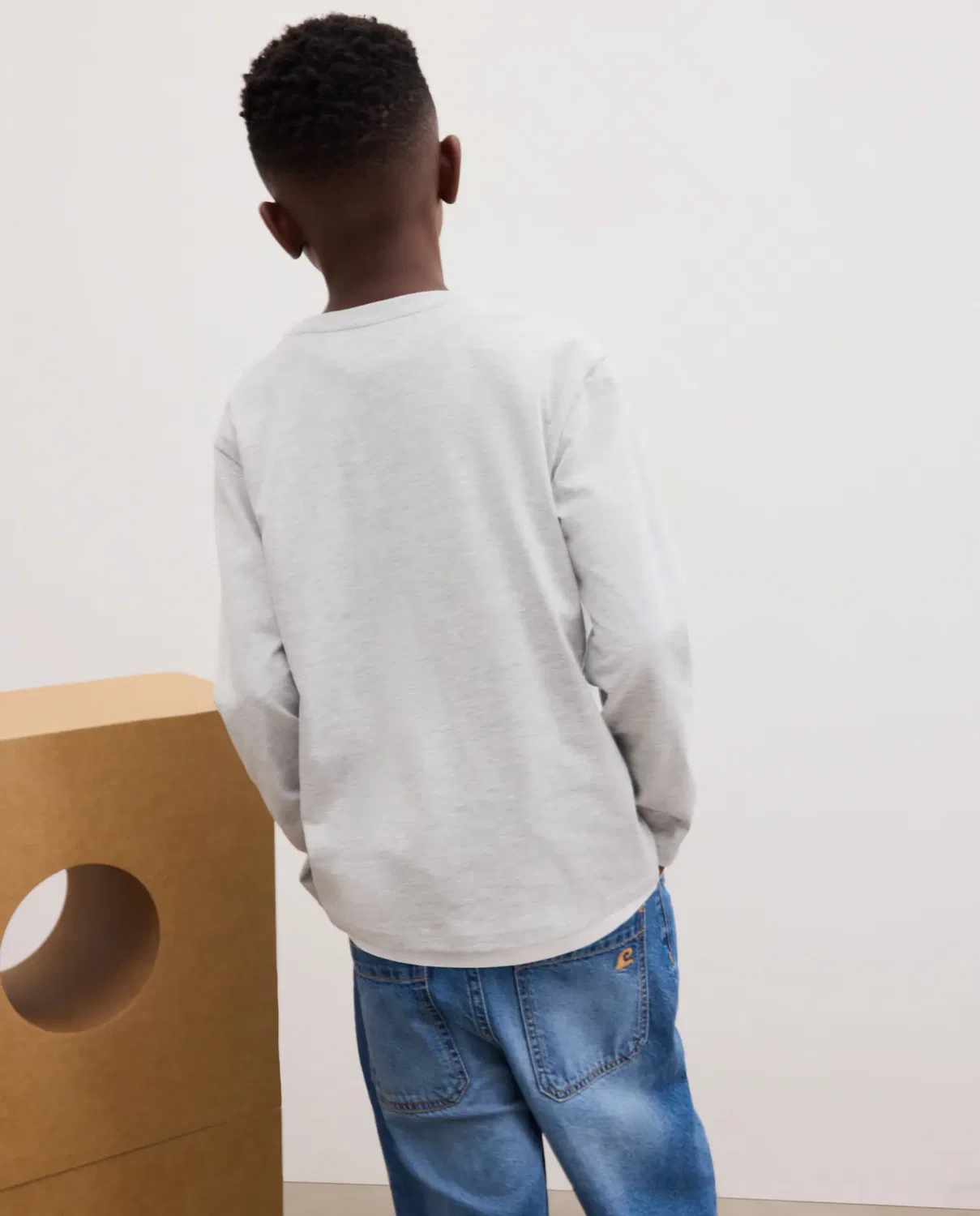 Детская футболка с длинным рукавом Kids El Corte Inglés, Gris Medio — фото 3