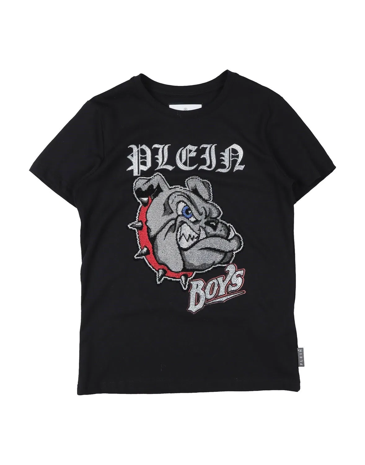Детская футболка для девочек с аппликациями Philipp Plein, черный