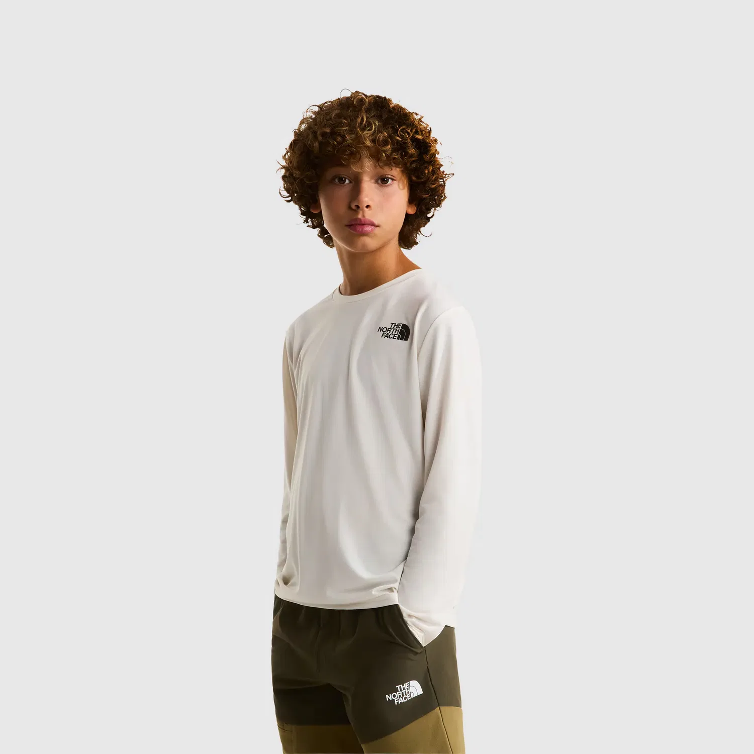 Детская футболка с длинным рукавом FlashDry The North Face, Blanco