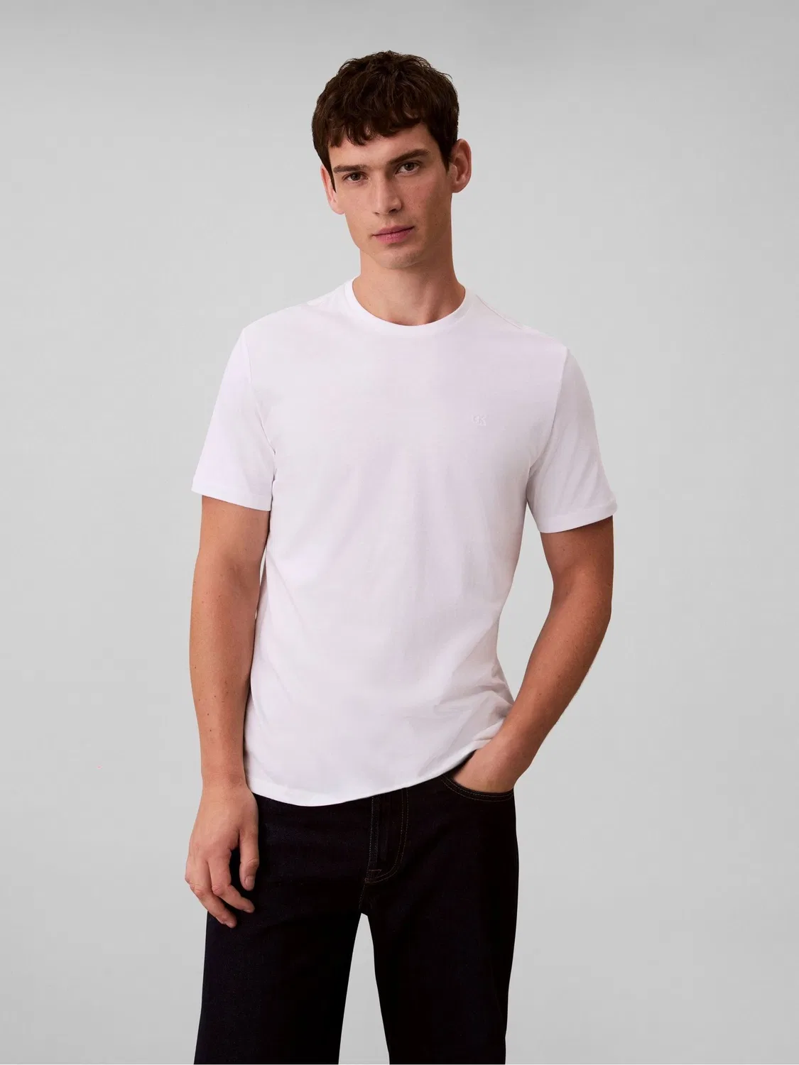 Футболка с монограммой Calvin Klein, белый