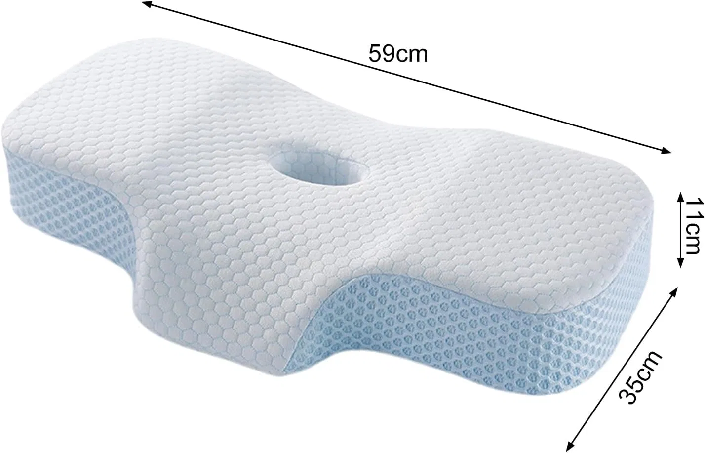 Подушка для шеи Memory Foam fxwtich, X Large, Blue — фото 3
