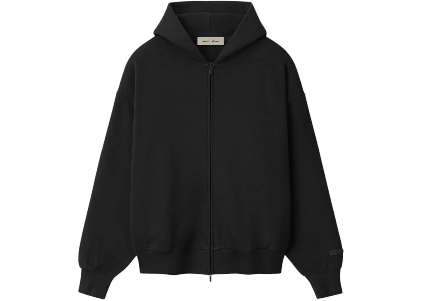 Мужская худи с принтом Fear of God Essentials Classic Zip-Up Fear of God, Vintage Black/White