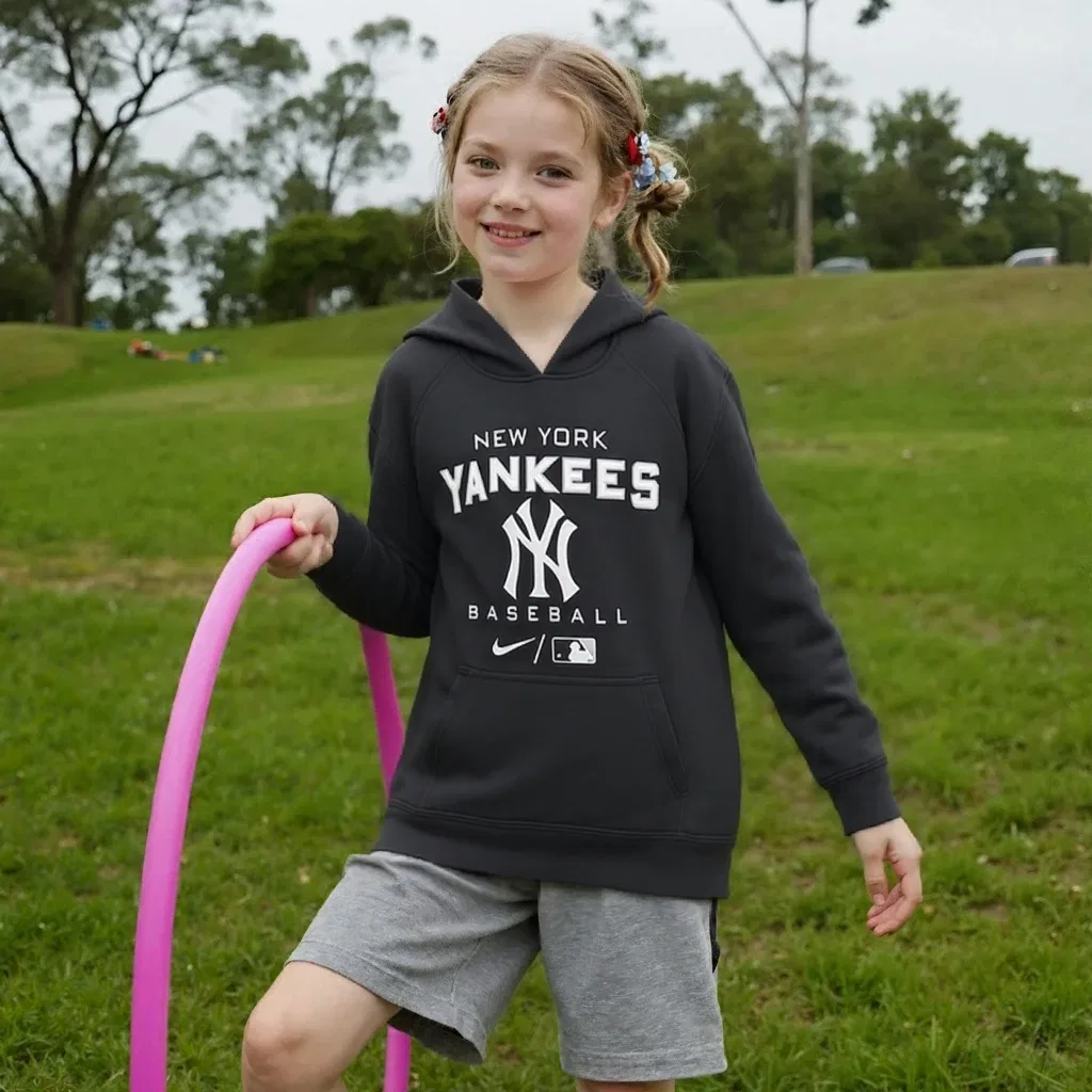Детский свитшот Nike New York Yankees, Черный — фото 4