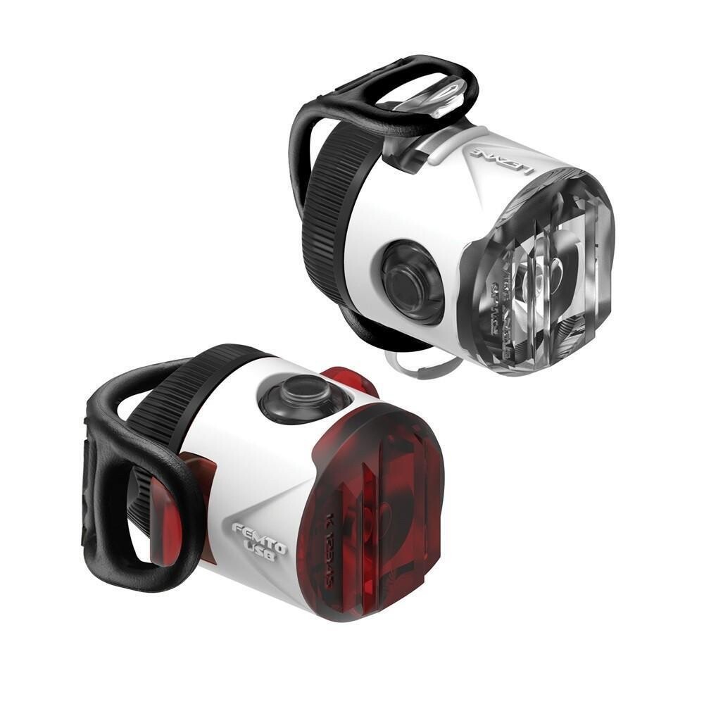 

Пара перезаряжаемых фонарей Lezyne Femto USB Drive, белый / белый / белый