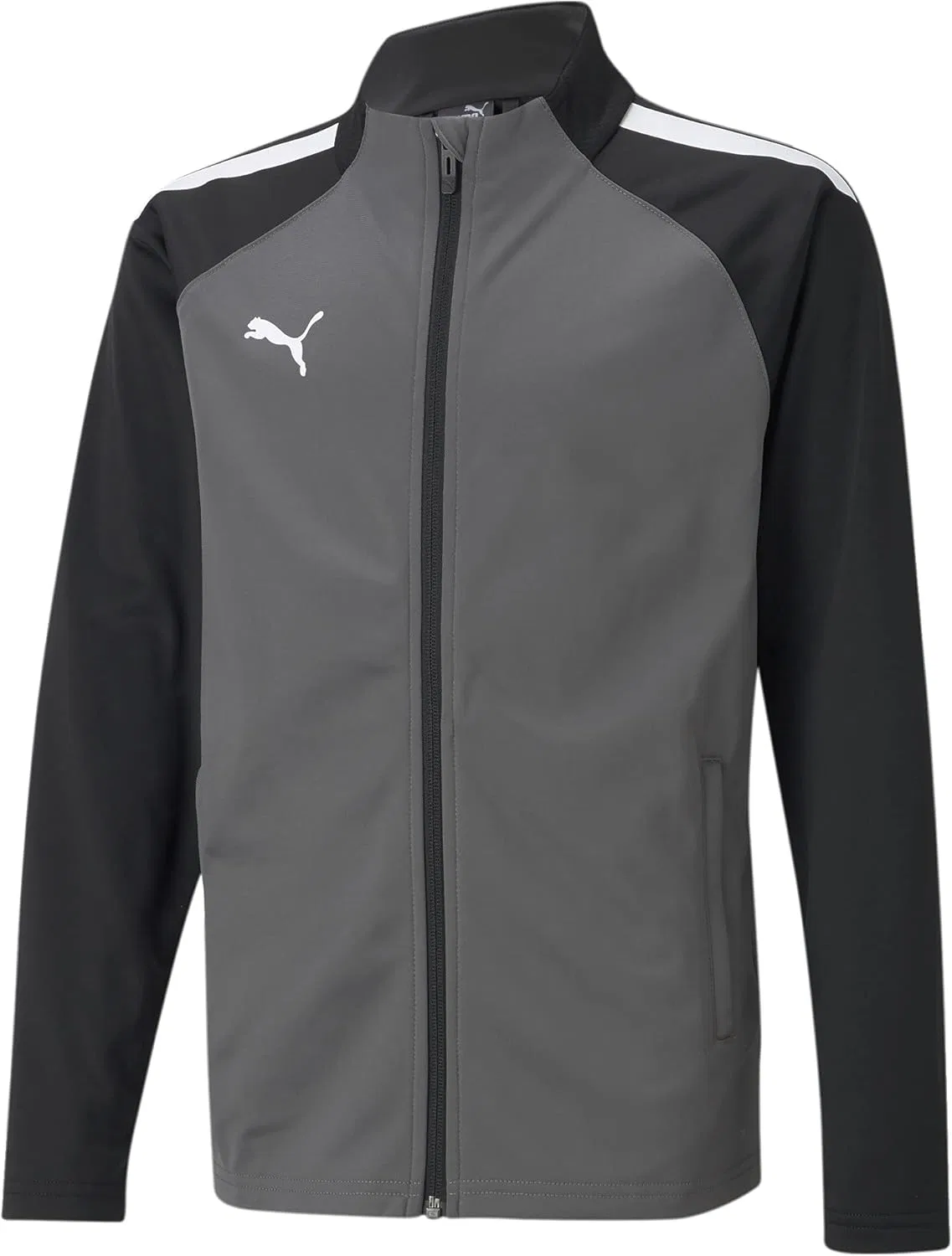 Детская куртка PUMA для мальчиков Teamliga, спортивная верхняя одежда, повседневная - зеленая