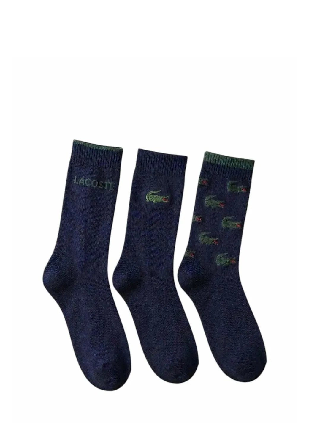 3 пары носков Crocs Cott Col Ugw Lacoste, Dark-Blue Dim — фото 2