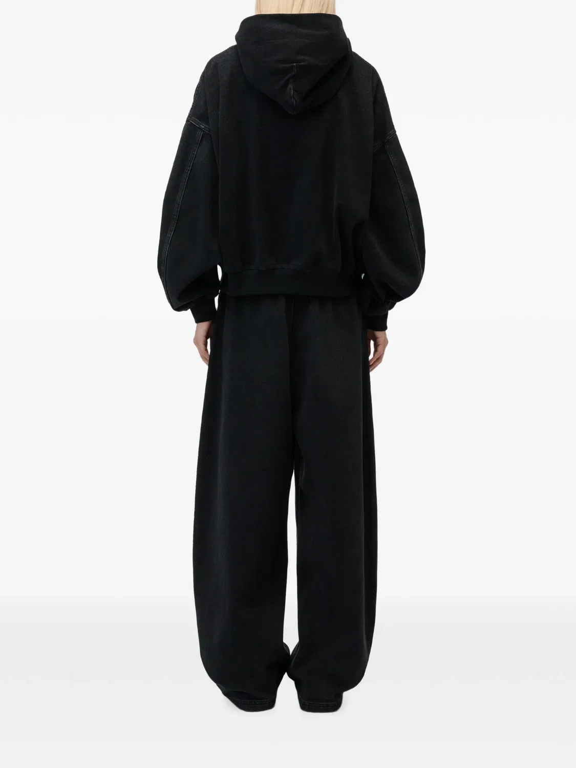 Спортивные брюки из денима черного цвета Alexander Wang, черный — фото 4