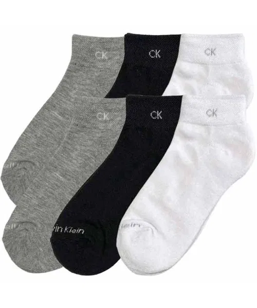 Женские носки с логотипом Calvin Klein, комплект из 6 пар, Black