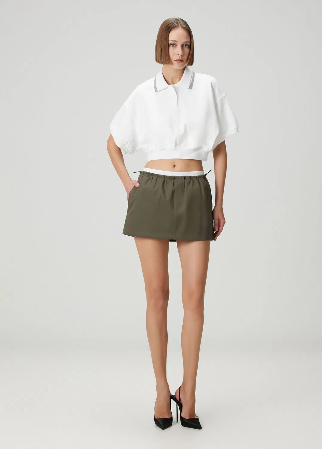 Мини-юбка Alexander Wang, хаки