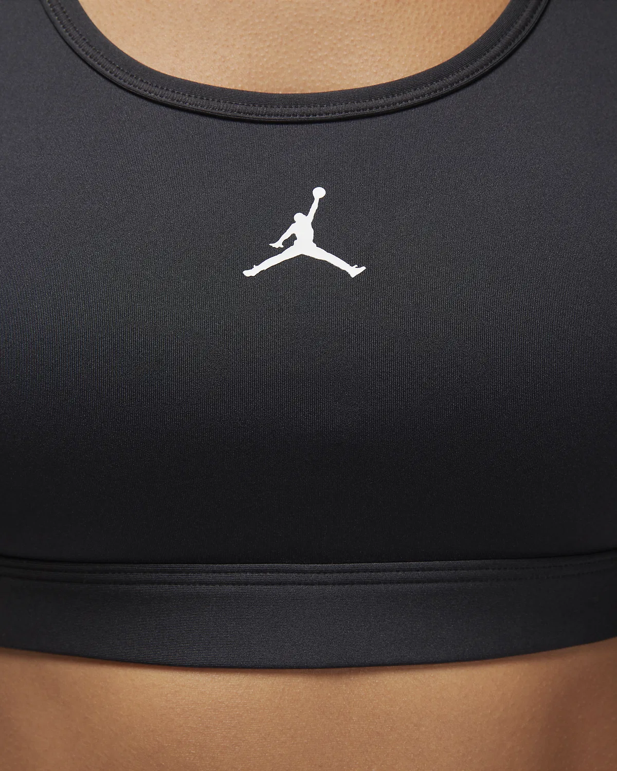 Женский бюстгальтер Jordan Sport с мягкой чашкой и средней поддержкой Jumpman, Black/White — фото 4