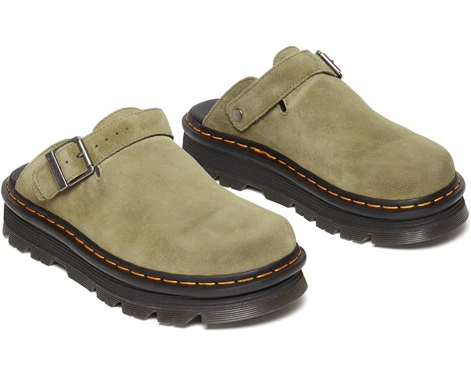 

Сабо Dr. Martens Zeb Zag Mule, цвет Muted Olive E.H Suede