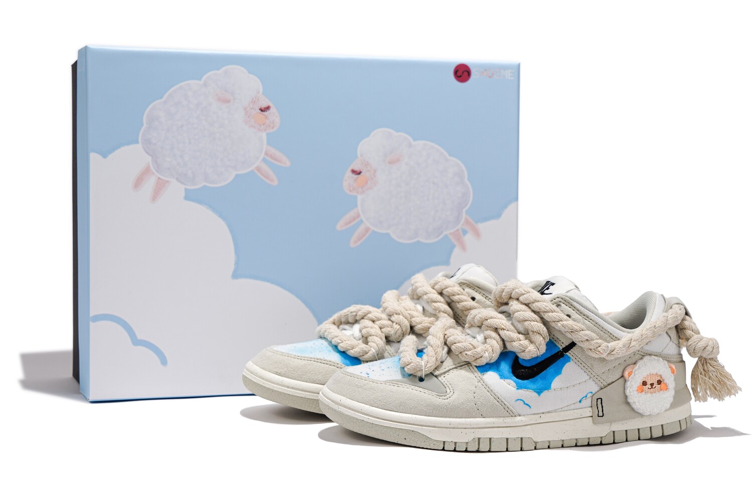 

Кроссовки Nike Dunk Skateboarding Shoes Women's Low-top Washed Blue, синий