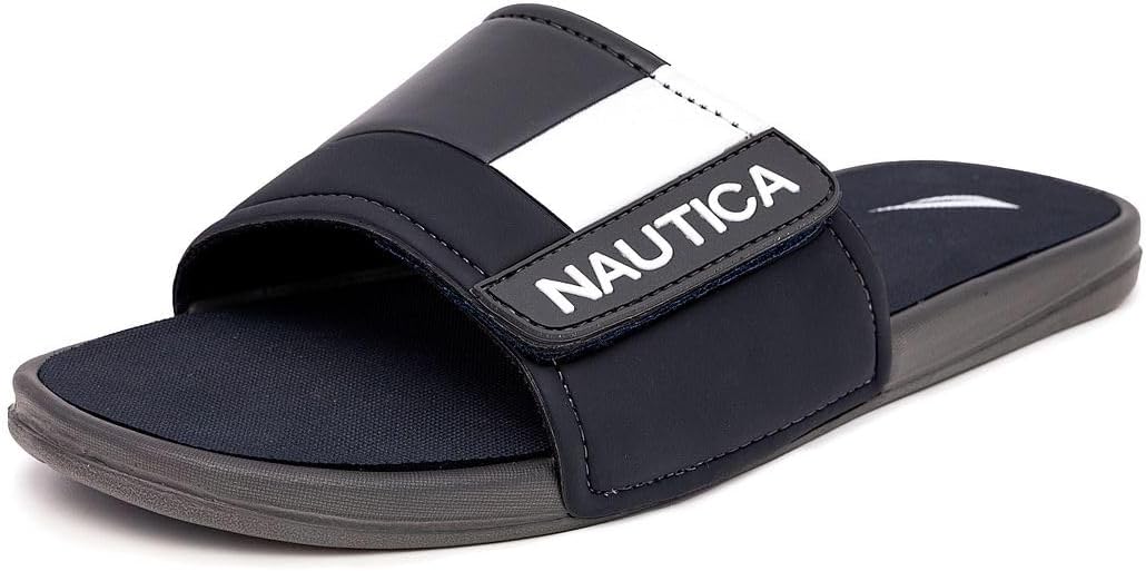 

Мужские спортивные сандалии-находки Nautica, с регулируемыми ремешками, удобные для надевания (обычная и широкая посадка), серый