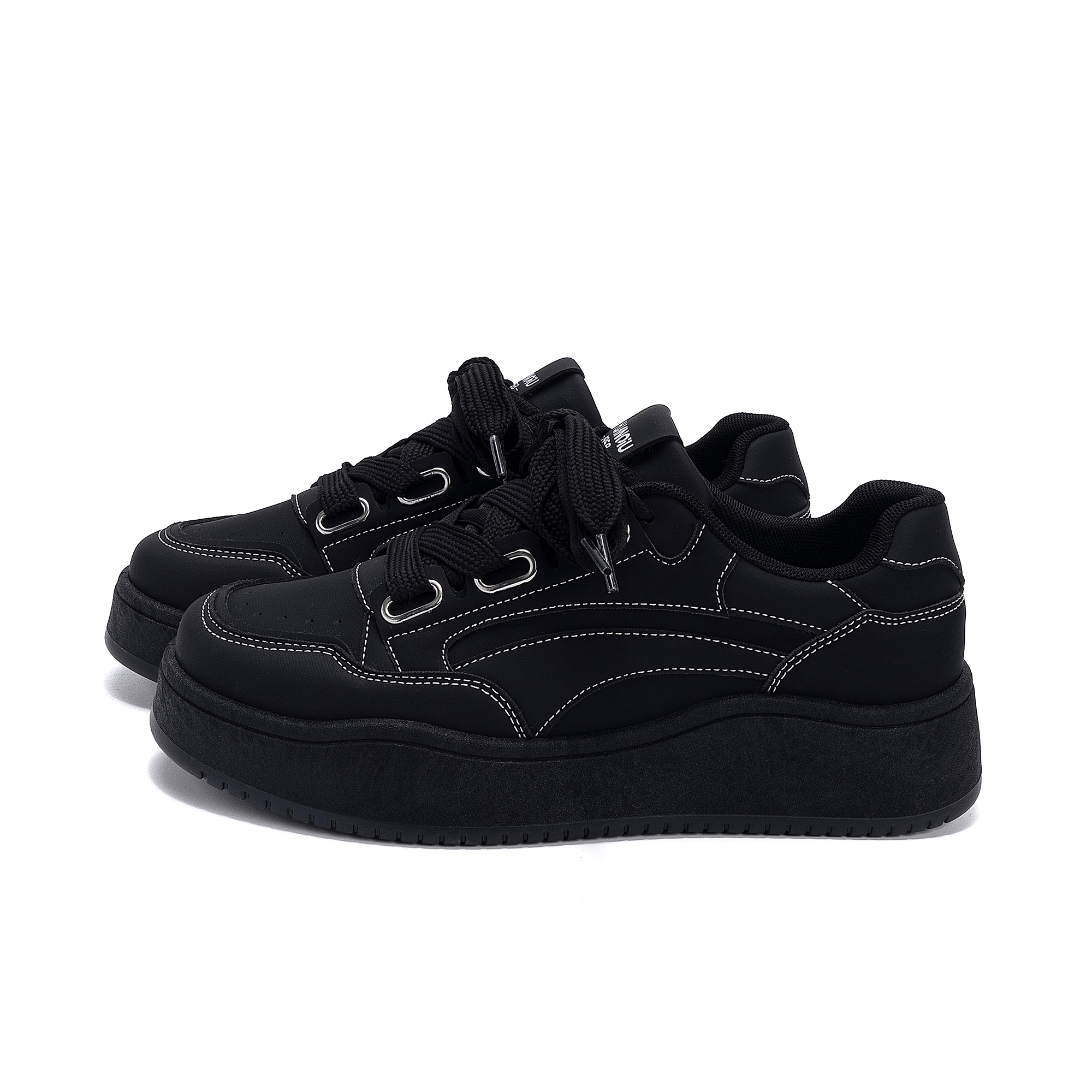 HUANQIU Кроссовки для скейтбординга мужские Synthetic Leather Coverage Low top черные — фото 3