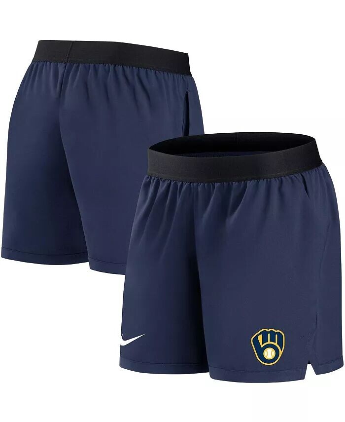 

Женские темно-синие шорты Milwaukee Brewers Authentic Collection Flex Vent Max Performance Nike