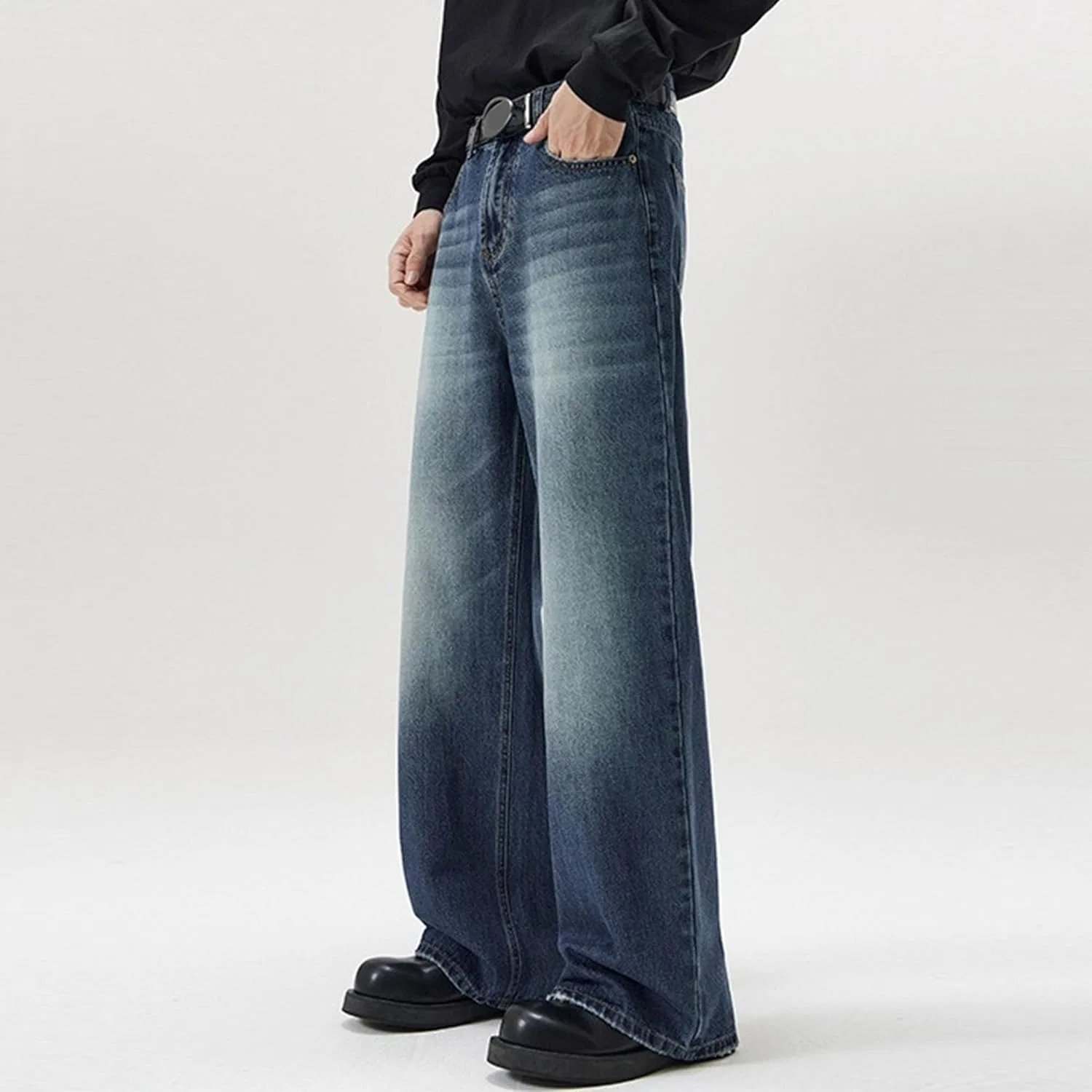 Джинсы свободные Classic Baggy Jeans, синий — фото 2