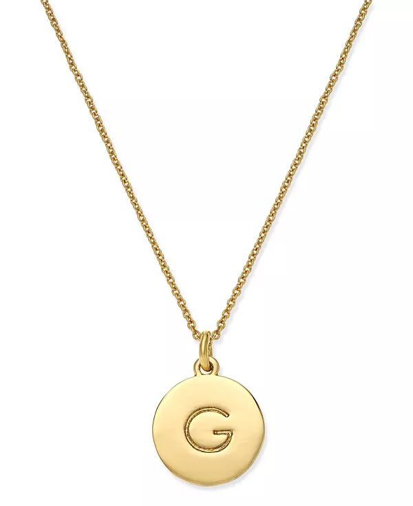 

Ожерелье с подвеской в виде инициалов, позолоченное 12 карат, 17 дюймов + удлинитель 3 дюйма Kate Spade New York, g