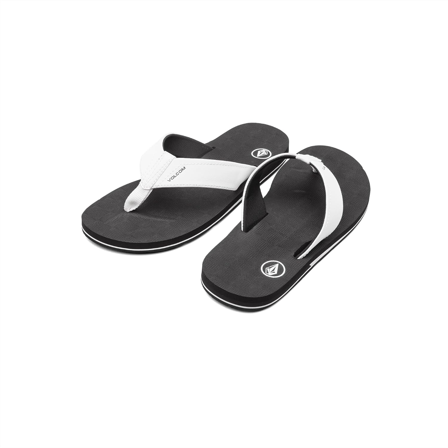 

Мужские сандалии Volcom Victor - водоотталкивающие шлепанцы с удобной стелькой из пены для отдыха, белый