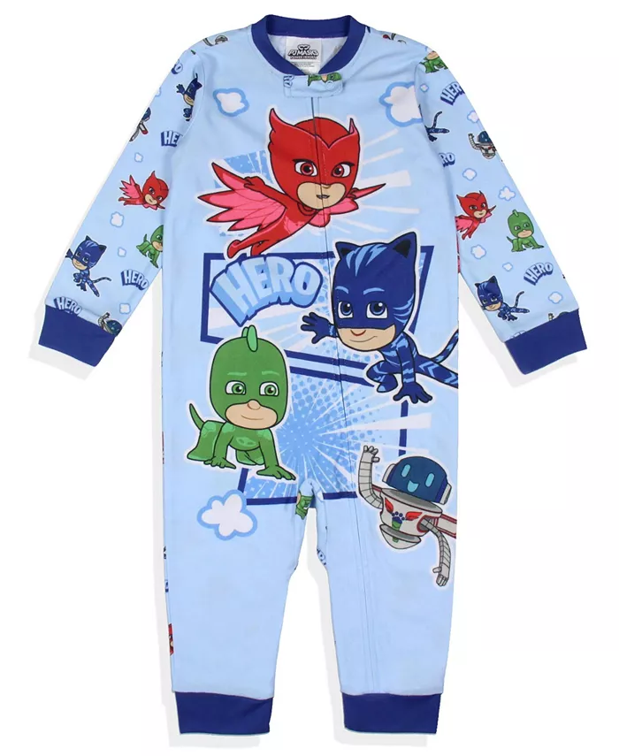 

Пижама-слип без ножек для мальчиков Toddler Gekko Catboy Owlette Hero PJ Masks, синий