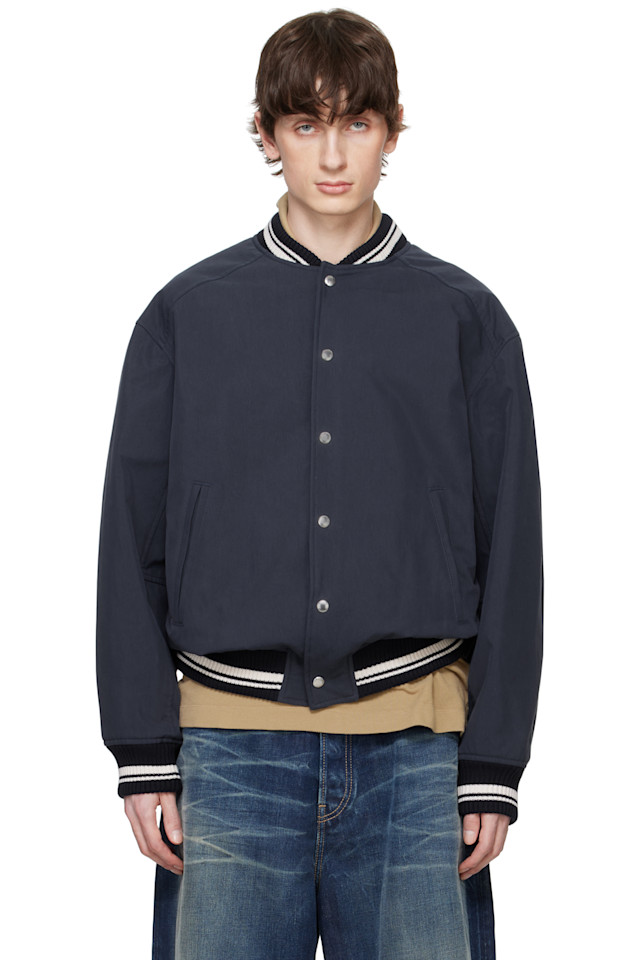 

Куртка-бомбер Teddy Maison Kitsuné, цвет deep navy