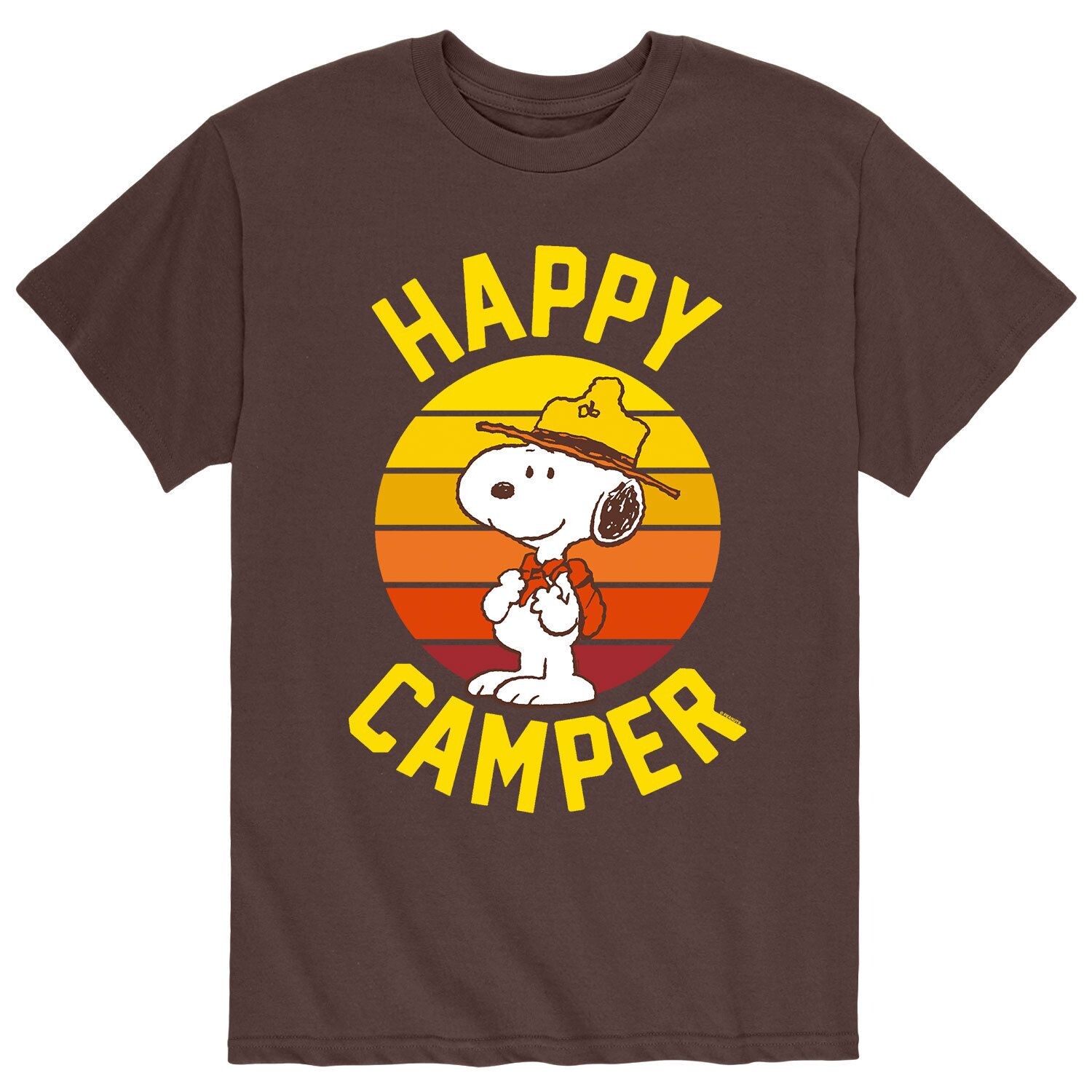 

Мужская футболка Peanuts Snoopy Happy Camper Licensed Character