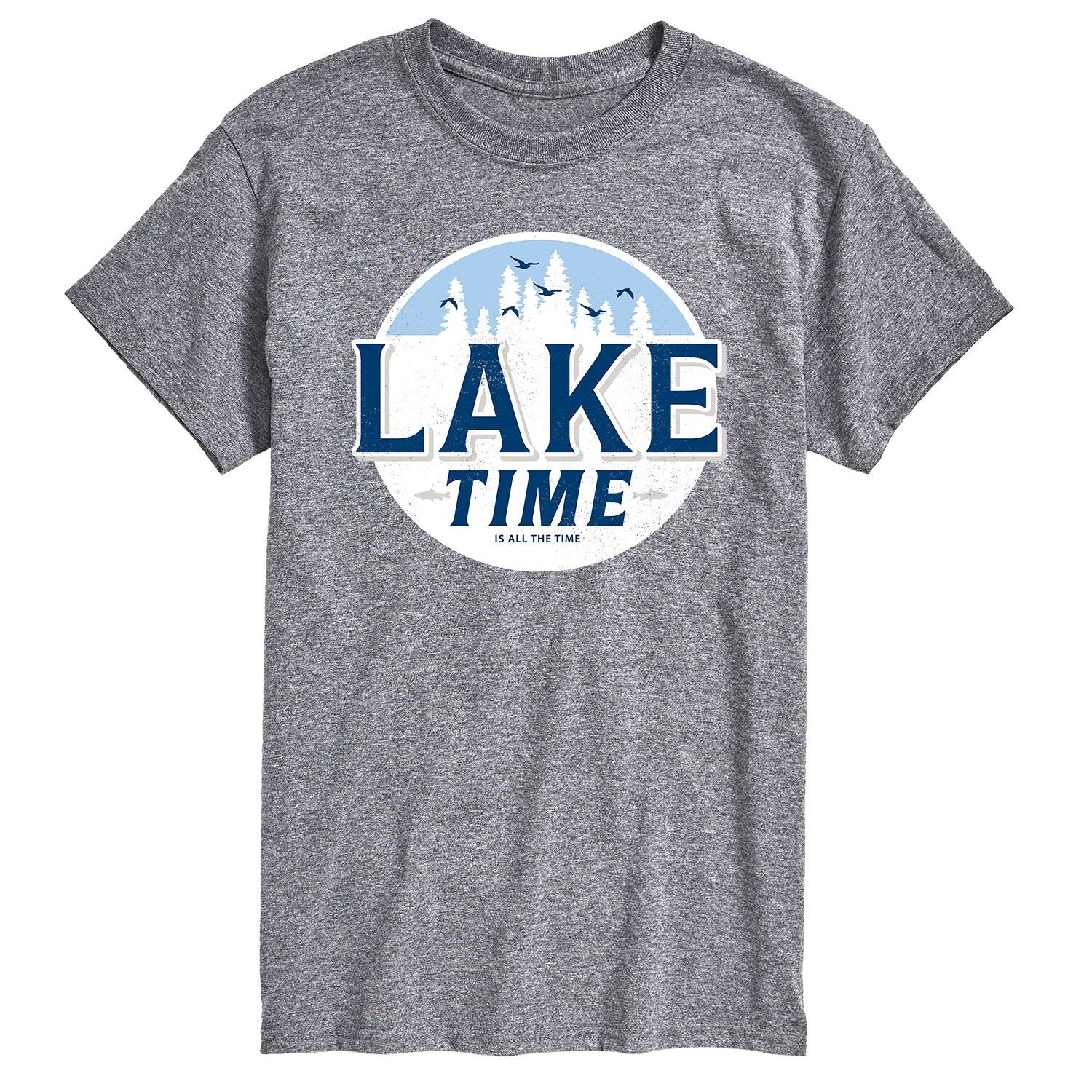 

Футболка с рисунком Big & Tall Lake Time License, серый