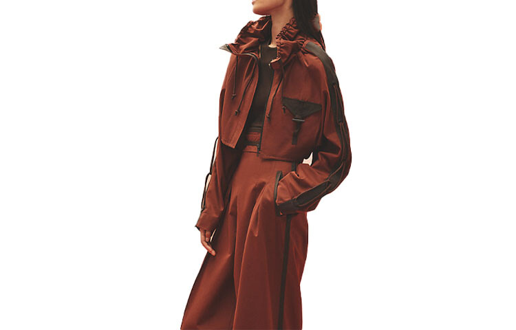 

Пальто укороченное женское Hermes Brentel Color, бордовый