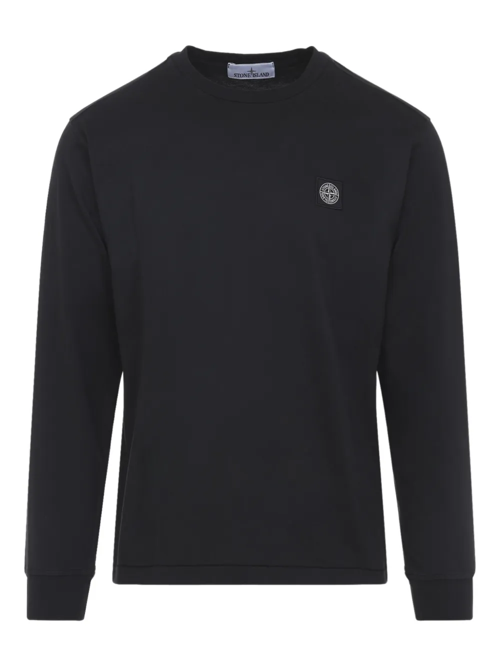 

Лонгслив с нашивкой Stone Island, черный