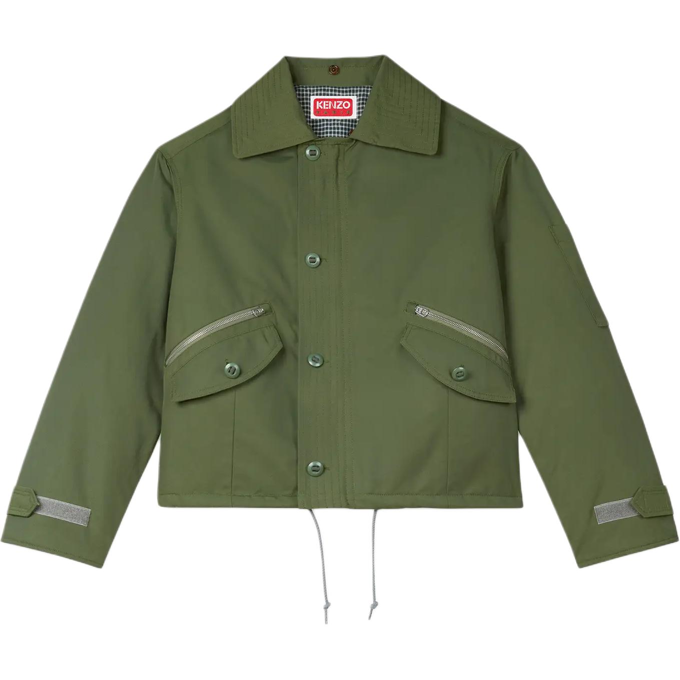 

KENZO Армейская куртка с пуговицами и прямым подолом, Green