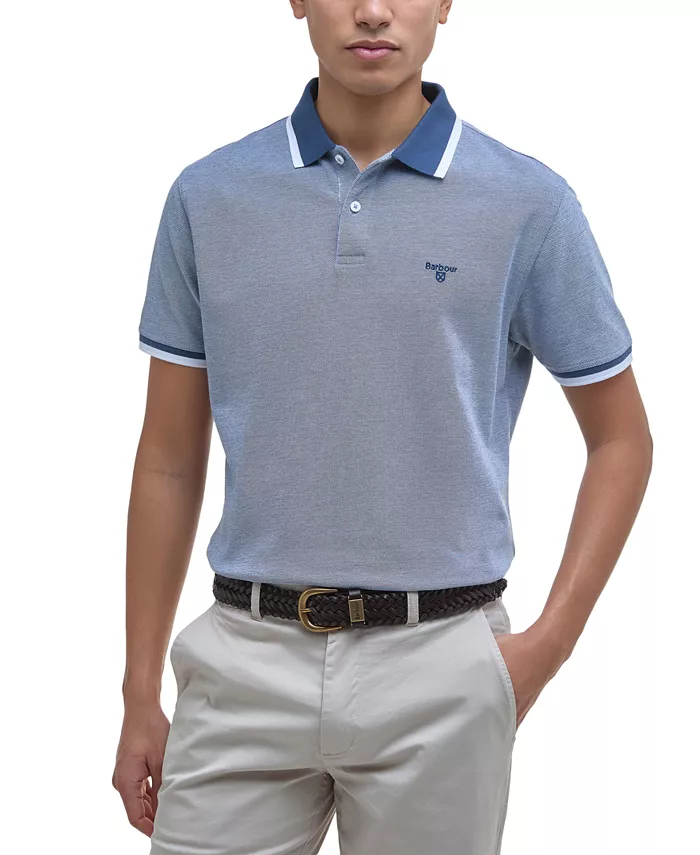 

Мужская поло с коротким рукавом Barnard классического кроя Barbour, синий
