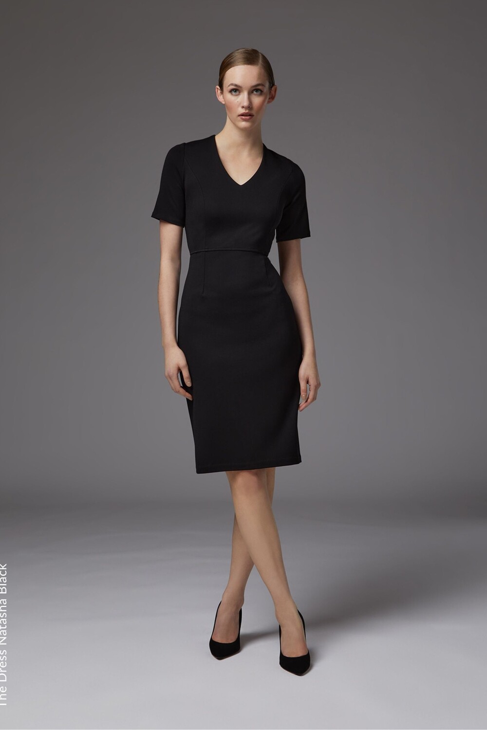 

Natasha Lenzing Ecovero черное платье из вискозы LK Bennett, черный