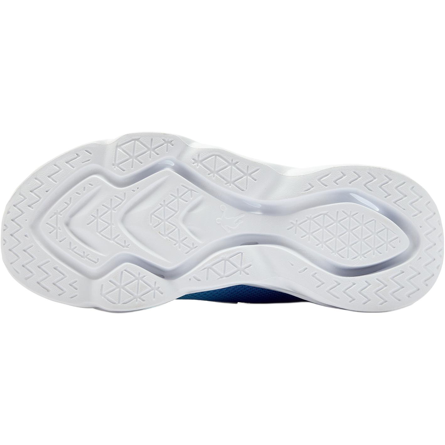 QIAODAN Детские кроссовки Jordan White / Calm Blue с противоскользящей амортизацией и низким верхом для подростков — фото 4