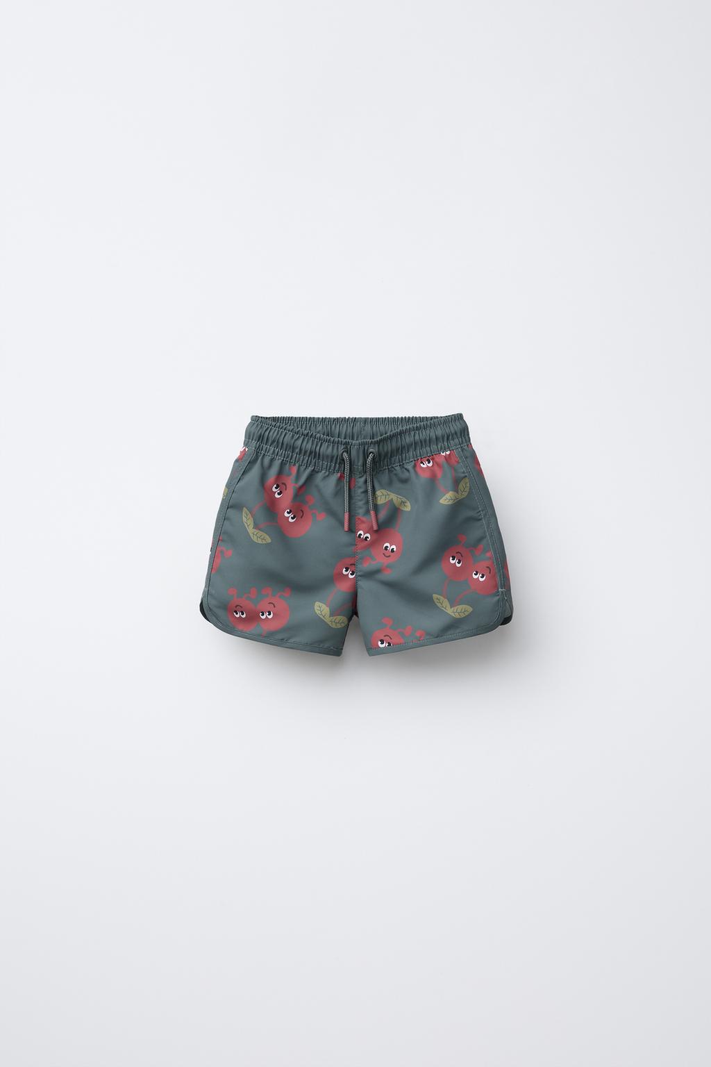 

Возраст 2-6 лет / шорты для плавания с вишневым принтом ZARA, зеленый