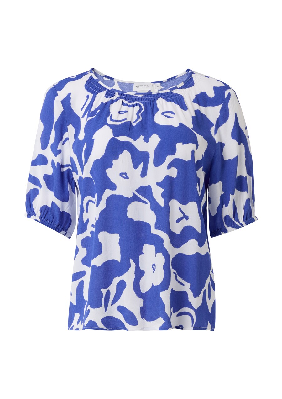 

Блузка с коротким рукавом comma casual identity Blouse, цвет gentian