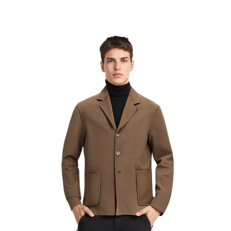 Пиджак UNIQLO U Wool Blend Tailored, 38 коричневый — фото 3