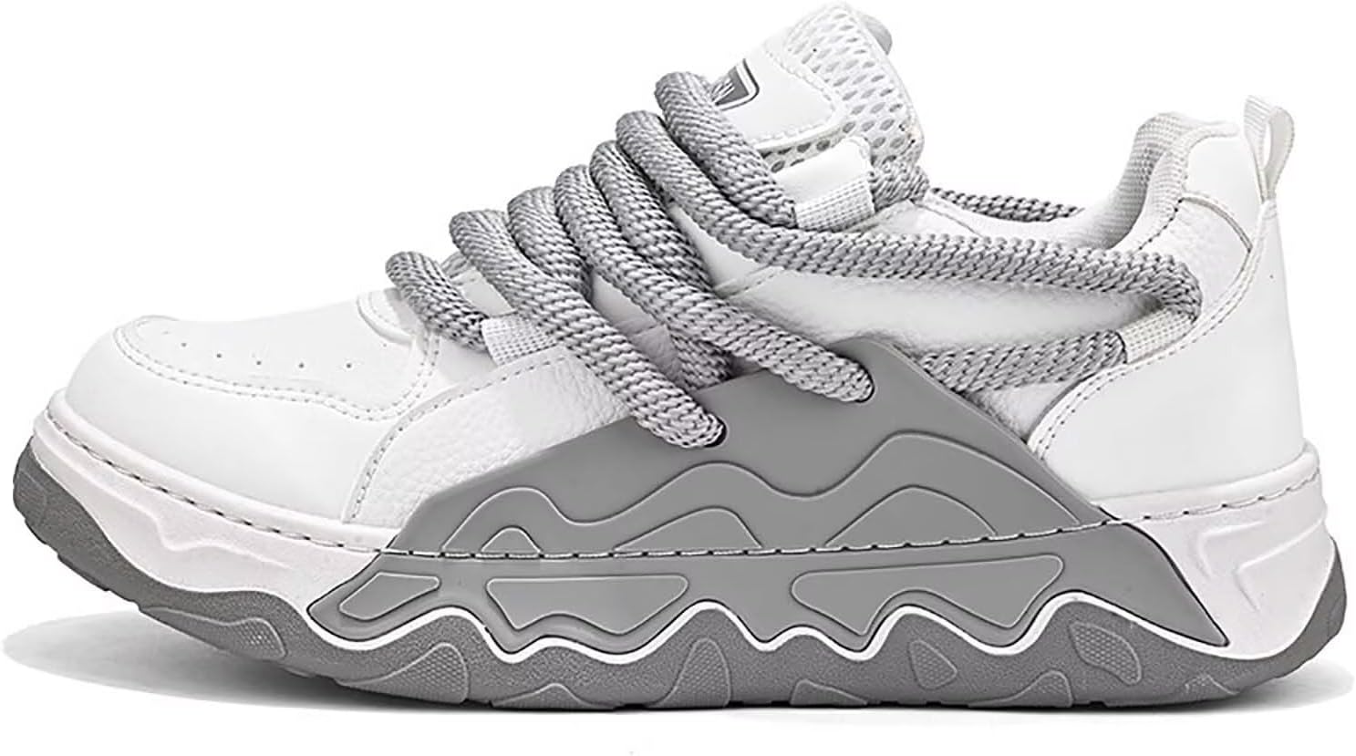 

Мужские модные кроссовки TERBOFIN, низкие скейт-шуз для мужчин, белый/серый