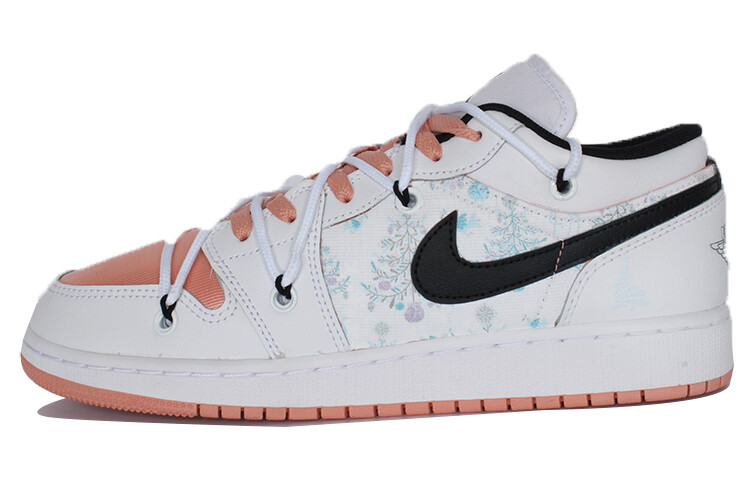 

Кроссовки Air Jordan 1 Vintage Basketball Shoes Women's Low-top Pink/White/Black, розовый