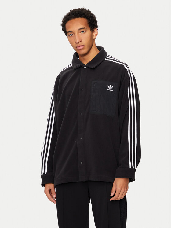 

Флисовая куртка свободного кроя Adidas, черный