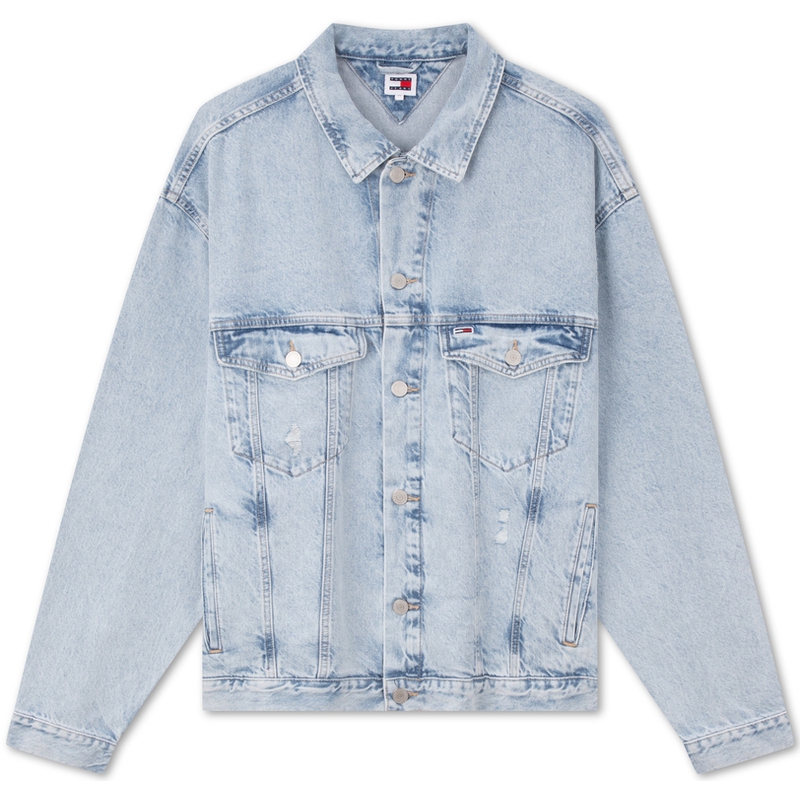 Tommy Hilfiger Джинсовая куртка унисекс светло-голубого цвета, Light Blue 1AB — фото 3