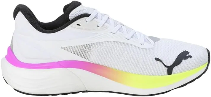 Мужские кроссовки Puma Electrify Nitro 4 для бега по улицам, Puma White Pure Magenta Yellow Alert — фото 3