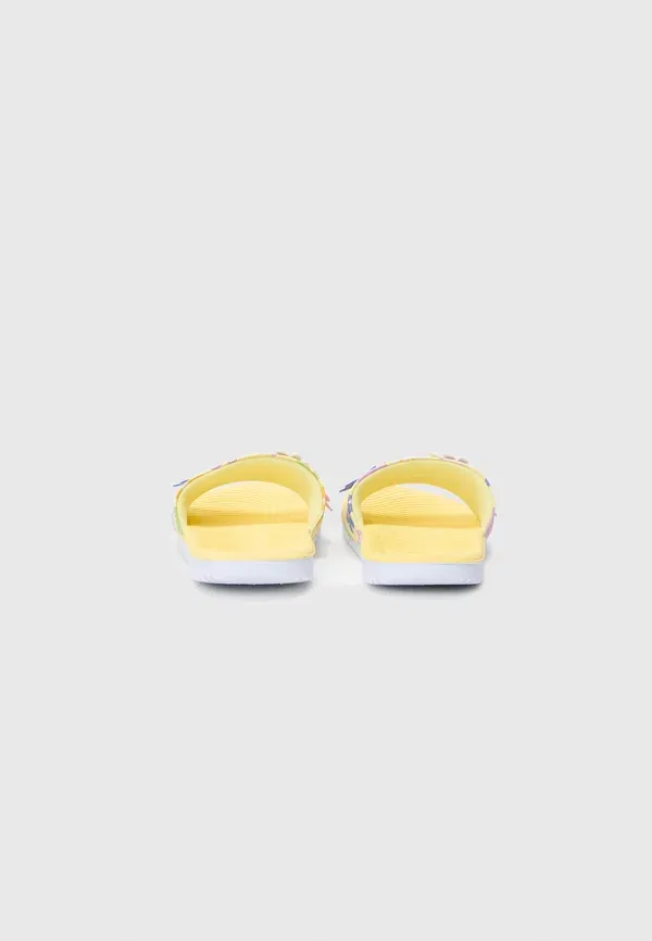 Сланцы Nike Performance Kawa slide pool, мягкий жёлтый/пурпурный/красный ил/сапфир — фото 3