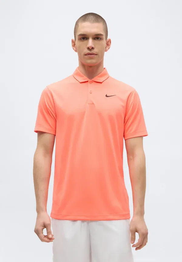 Поло Nikecourt Solid от Nike Performance, цвет горячая лава/черный