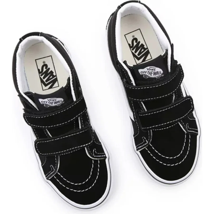 Кроссовки детские с принтом Sk8-Mid Reissue V Vans, Черный — фото 2