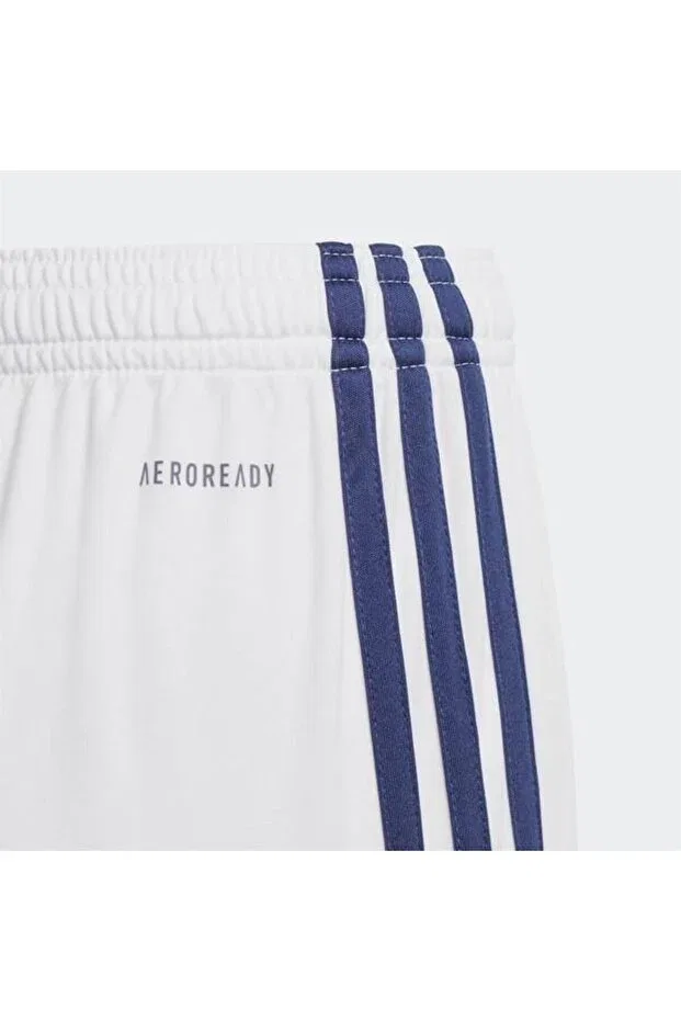 Детские спортивные шорты для девочек без принта Adidas, White — фото 3